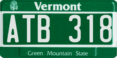 VT license plate ATB318