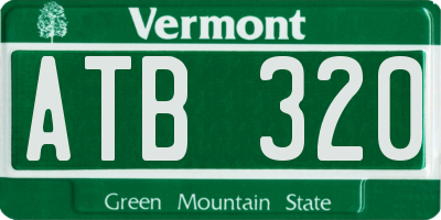 VT license plate ATB320