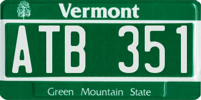 VT license plate ATB351