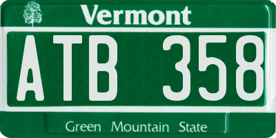 VT license plate ATB358