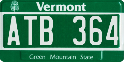 VT license plate ATB364