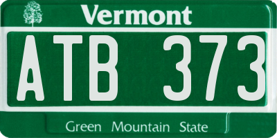 VT license plate ATB373