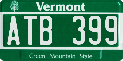 VT license plate ATB399