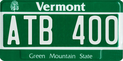 VT license plate ATB400