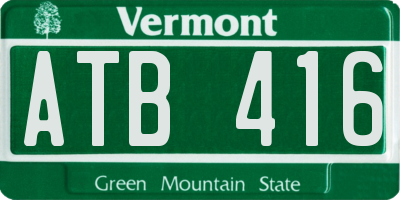 VT license plate ATB416