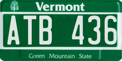 VT license plate ATB436