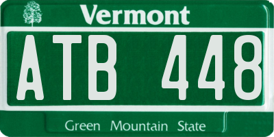 VT license plate ATB448