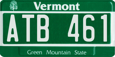VT license plate ATB461
