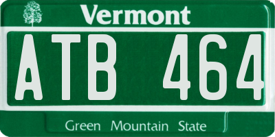 VT license plate ATB464