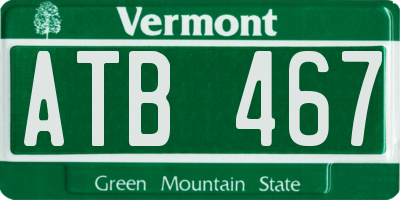 VT license plate ATB467