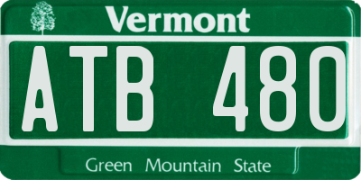 VT license plate ATB480