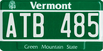 VT license plate ATB485