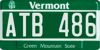 VT license plate ATB486