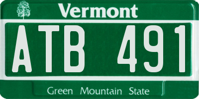 VT license plate ATB491