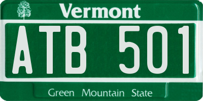 VT license plate ATB501