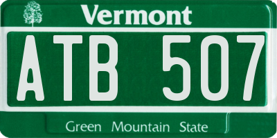 VT license plate ATB507