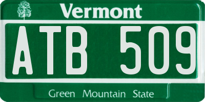 VT license plate ATB509