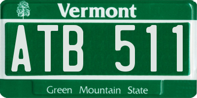 VT license plate ATB511