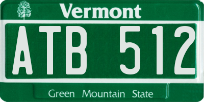 VT license plate ATB512