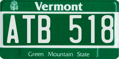 VT license plate ATB518