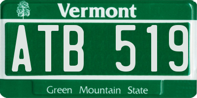 VT license plate ATB519