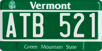 VT license plate ATB521
