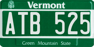 VT license plate ATB525