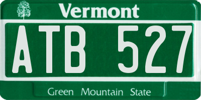 VT license plate ATB527