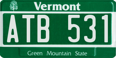 VT license plate ATB531