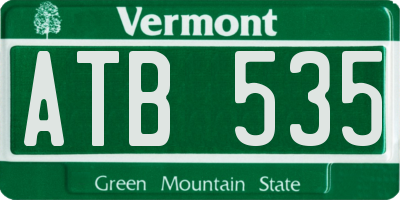 VT license plate ATB535