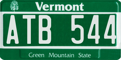 VT license plate ATB544