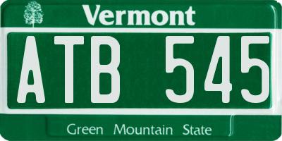 VT license plate ATB545