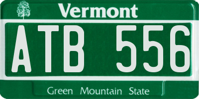 VT license plate ATB556