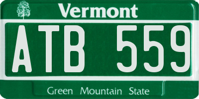 VT license plate ATB559