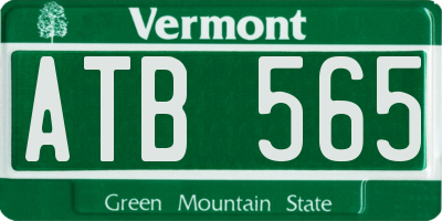 VT license plate ATB565