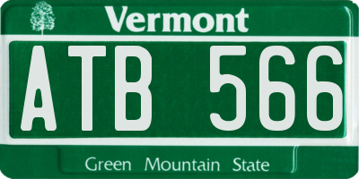 VT license plate ATB566
