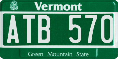 VT license plate ATB570