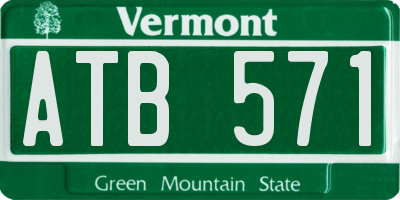 VT license plate ATB571