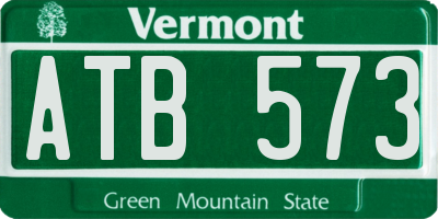 VT license plate ATB573