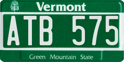 VT license plate ATB575