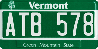 VT license plate ATB578