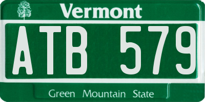 VT license plate ATB579