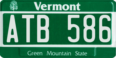 VT license plate ATB586