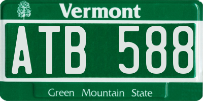 VT license plate ATB588