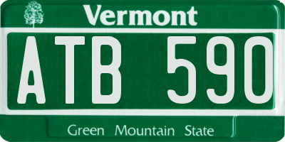 VT license plate ATB590