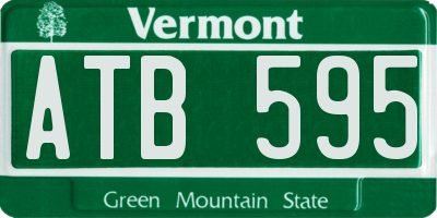 VT license plate ATB595