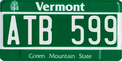 VT license plate ATB599