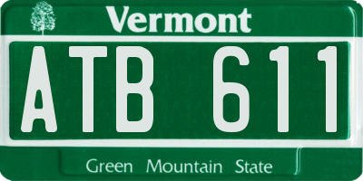 VT license plate ATB611
