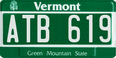 VT license plate ATB619