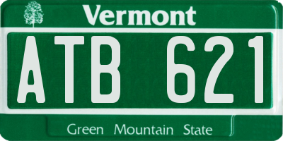 VT license plate ATB621